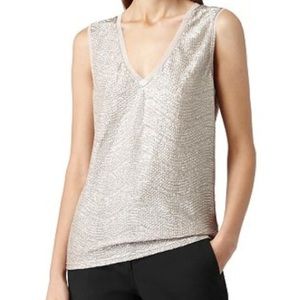 reiss gold vest top